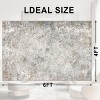 FURNIinspire Floor Mats Modern Abstract Area Rug Carpet Bedroom Rug for Living Room, Machine Washable Home Decor, Grey, 72"*48" - 3 of 4