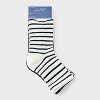 Women's Cushioned Striped/Solid 3pk Mid Crew Socks - Universal Thread™ 4-10 - 2 of 3