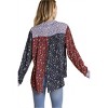 Women's Mixed Floral Roll Tab Shirt - umgee - 3 of 4