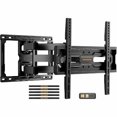 Perlegear Full Motion TV Wall Mount for 32-65" TVs up to 99 lbs, Tool-Free Tilt, Swivel & Extension, Max VESA 400x400mm, Fits 16"/12" Studs