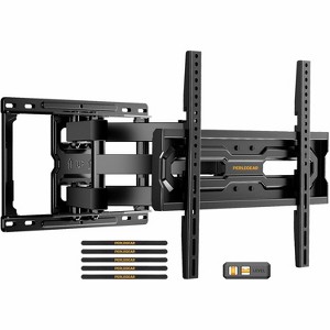 Perlegear Full Motion TV Wall Mount for 32-65" TVs up to 99 lbs, Tool-Free Tilt, Swivel & Extension, Max VESA 400x400mm, Fits 16"/12" Studs - 1 of 4