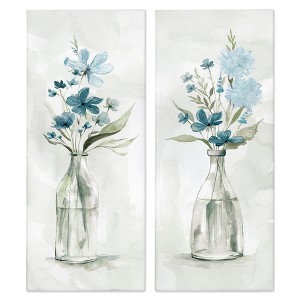 Stupell Industries Elegant Indigo Lilac Flower Jars, 10" x 24" - 1 of 4