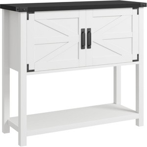 Farmhouse Entryway Table, Console Table with 2 Storage Cabinets, Coffee Bar Cabinet,for Kitchen, Hallway, Dining, Living Room - 1 of 4