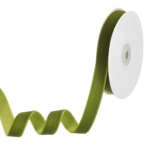 Unique Bargains Nylon Single Face Thin Velvet Fabric Ribbons 10 Yards 1 Pc - 1 of 4