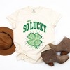 Simply Sage Market Women's So Lucky Cheetah Shamrock Short Sleeve Garment Dyed Tee - 3 of 4