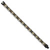 Black Bow Jewelry Men's 10mm Tri-Color Stainless Steel Link Bracelet, 8.25 Inch - 2 of 4