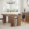 Okak Rustic Wood Large Executive Desk Rectangular Dining Table,Long Modern Kitchen Dinner Table for Dining Room,Family Meals - 4 of 4