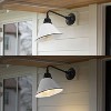 9.63" 1-Light Croydon Farmhouse Industrial LED Gooseneck Arm Outdoor Sconce - JONATHAN Y - image 4 of 4