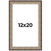 PosterPalooza | Ornate Silver Picture Frame - UV Acrylic, Foam Board Backing, Hanging Hardware - 2 of 4