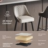 POVISON Modern Bar Height Bar Stools Set of 2, 30" Seat Height PU Leather Bar Stools with Back and Metal Legs,  Gray - 4 of 4