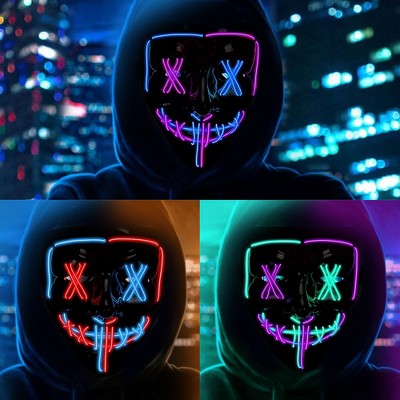 Whizmax[3PACK]Scary Mask-Purge Mask- For Festival Cosplay Halloween Costume Halloween Festival Party