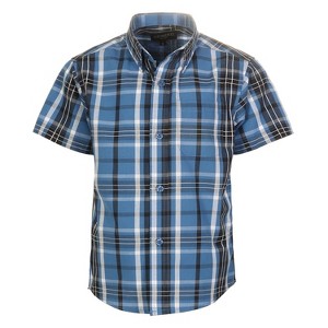 Gioberti Boy's Casual Plaid Checkered Short Sleeve Button Down Shirt - 1 of 2