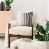 16"x16" Alisa Galitsyna Vertical Lines Throw Pillow Black - Deny Designs: Indoor Square Decorative Pillow - 2 of 4