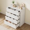 4-Drawer Natural Wood Dresser - Modern Storage Organizer with Recessed Handles for Bedroom or Living Room - 3 of 4