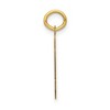 Black Bow Jewelry 14k Yellow Gold, Athletic Collection, Small Polished Number 74 Pendant - 2 of 4
