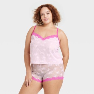 Women's Lace Camisole and Shorts Lingerie Set - Colsie™ - 1 of 3