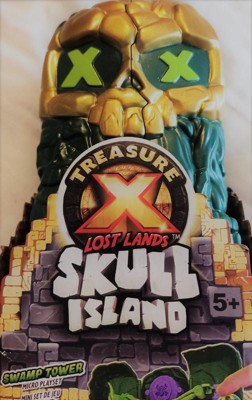  TREASURE X Lost Lands Skull Island Swamp Tower Micro Playset,  15 Levels of Adventure. Survive The Traps and Discover 2 Micro Sized Action  Figures. Will You Find Real Gold Dipped Treasure? 