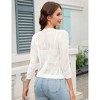 Clearlove Women's Cropped Cardigans Shrugs 3/4 Sleeve Lightweight Hollow Out Crochet Knit Sweater Tops - 4 of 4