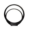 Sagebrook Home Set of 2 Metal Ring Sculptures - Modern Abstract Black Aluminum 12" and 14" Circular Sculpture Decor For Home or Office - 3 of 4