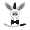 SYNCFUN Halloween Costume Accessory Set 4 Pieces Grey Donkey for Adults and Kids, Donkey Ears Headband, Halloween Animal Cosplay - 2 of 4