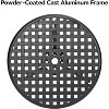 Patio Bistro Table, 23.6in Outdoor Round Cast Aluminum Bistro Table, Small Metal Cafe Table with Umbrella Hole for Garden, - 4 of 4
