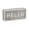 Cheung's Sandevis Gray and White Metal Hello Table Sign - 2 of 4