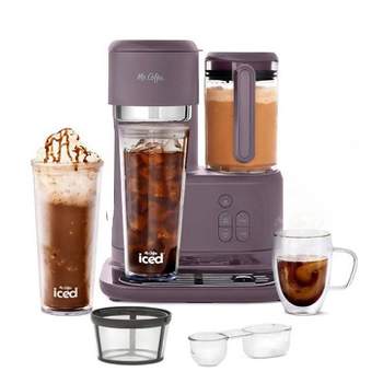 Mr. Coffee Frappe Single-Serve Iced and Hot Coffee Maker/Blender with 2 Reusable Tumblers and Coffee Filter
