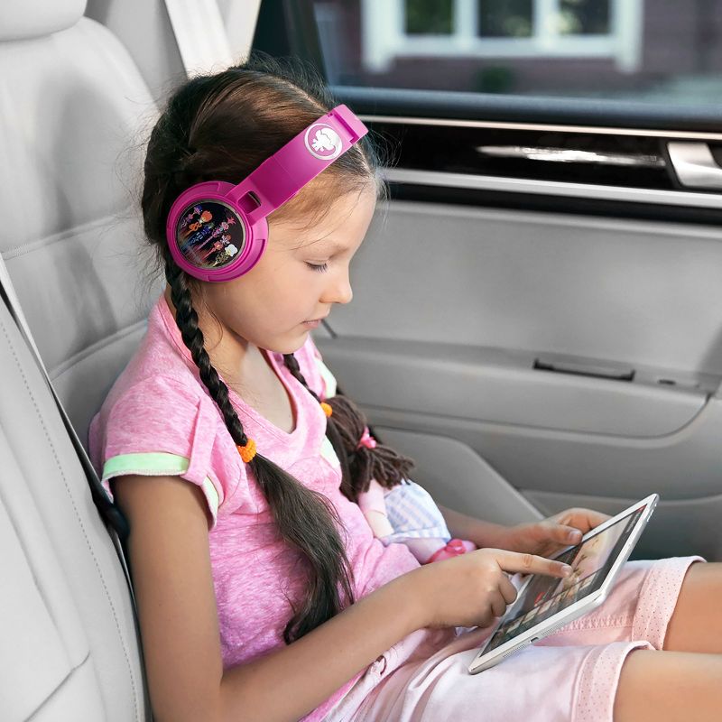 eKids Trolls World Tour Bluetooth Headphones for Kids, Over Ear Headphones for School, Home, or Travel - Pink (TR-B50.FXV0MOL), 5 of 6