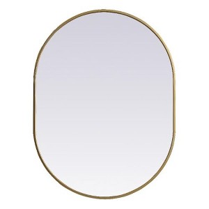 Elegant Lighting Metal Frame Oval Mirror 27x36 - 1 of 4
