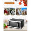 COMMERCIAL CHEF 1.1 Cu Ft Microwave with 10 Power Levels, Push Button Door Lock, Turntable and Digital Controls, Stainless Steel - 3 of 4