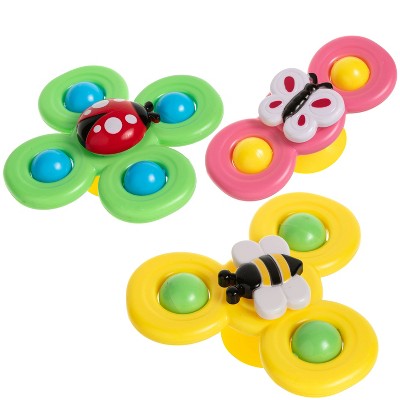 Suction Cup Spinner Toys for Toddlers, Suction Cup Fidget Spinner Bath Toys, Spinning Top Baby Sensory Toys for Toddlers 1-3 Boys Girls