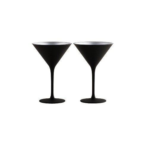 Viski Stemmed Crystal Martini Glasses -Stemmed Martini Cocktail