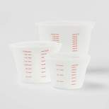3pc Silicone Measuring Cup Set Clear - Made By Design™