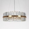 LNC Evacampbell 6-Lights 23.6" Luxury and Glam Drum Medium Luxury Chandelier, Plating Gold and Facted Crystal - 4 of 4