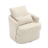 Okak 360° Swivel Barrel Chair,Plush PU Leather Accent Chair with Ergonomic Support for Living Room,Nursery,Office,Lounge - 2 of 4