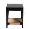 bali & pari Freya Modern Bohemian Black Finished Bayur Wood End Table - 4 of 4