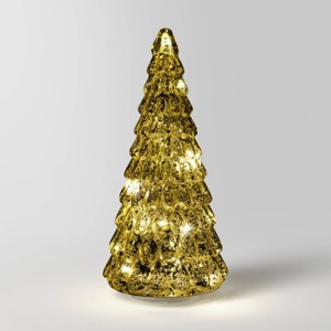 12" Christmas Mercury Lit Glass Tiered Classic Tree Decor  Silver - Wondershop™ - 1 of 4