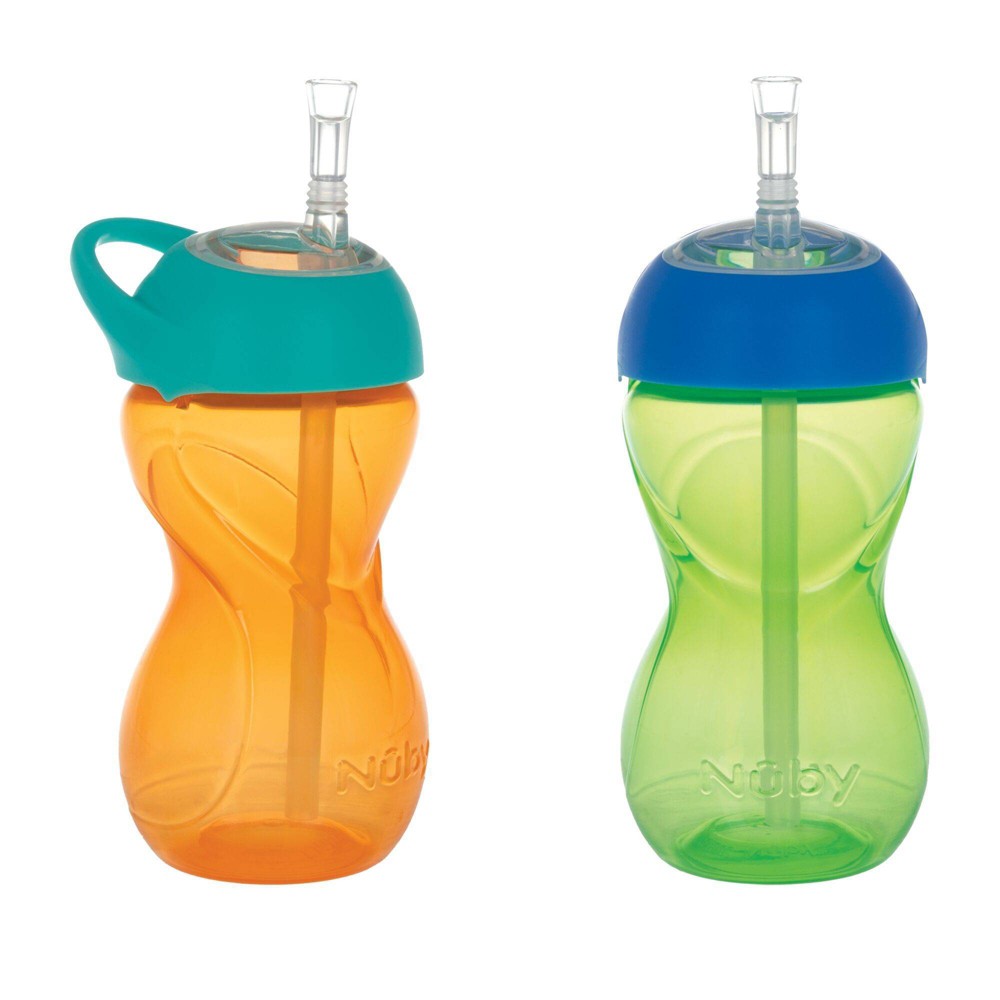 Photos - Glass Nuby 10oz Flex Straw Clik-It Cup - 2pk 