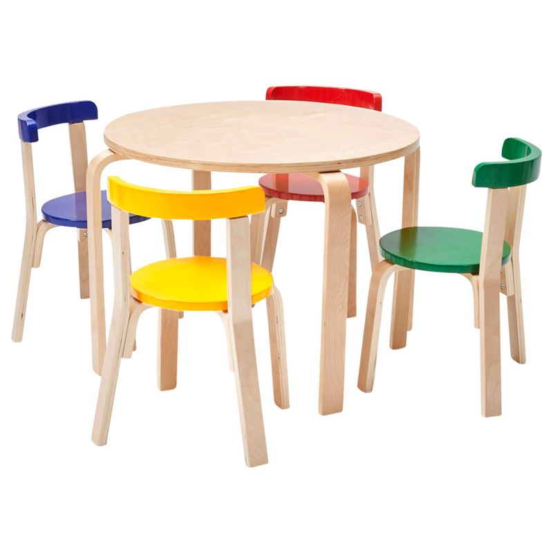 ECR4Kids Bentwood Table and Curved Back Chair Set, Kids Wood Furniture, 1 of 13