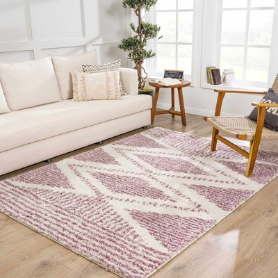 Hauteloom Trunding Plush Area Rug in Pink