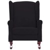 vidaXL Reclining Armchair - Adjustable Recliner with Comfortable Cushion, Classic Fabric Upholstery, Wooden Frame, Soft Sponge Padding, Black - 4 of 4