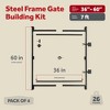 Adjust-A-Gate Steel Frame Gate Kit, 36"-60" Wide Opening Up To 7' High (4 Pack) - 2 of 4
