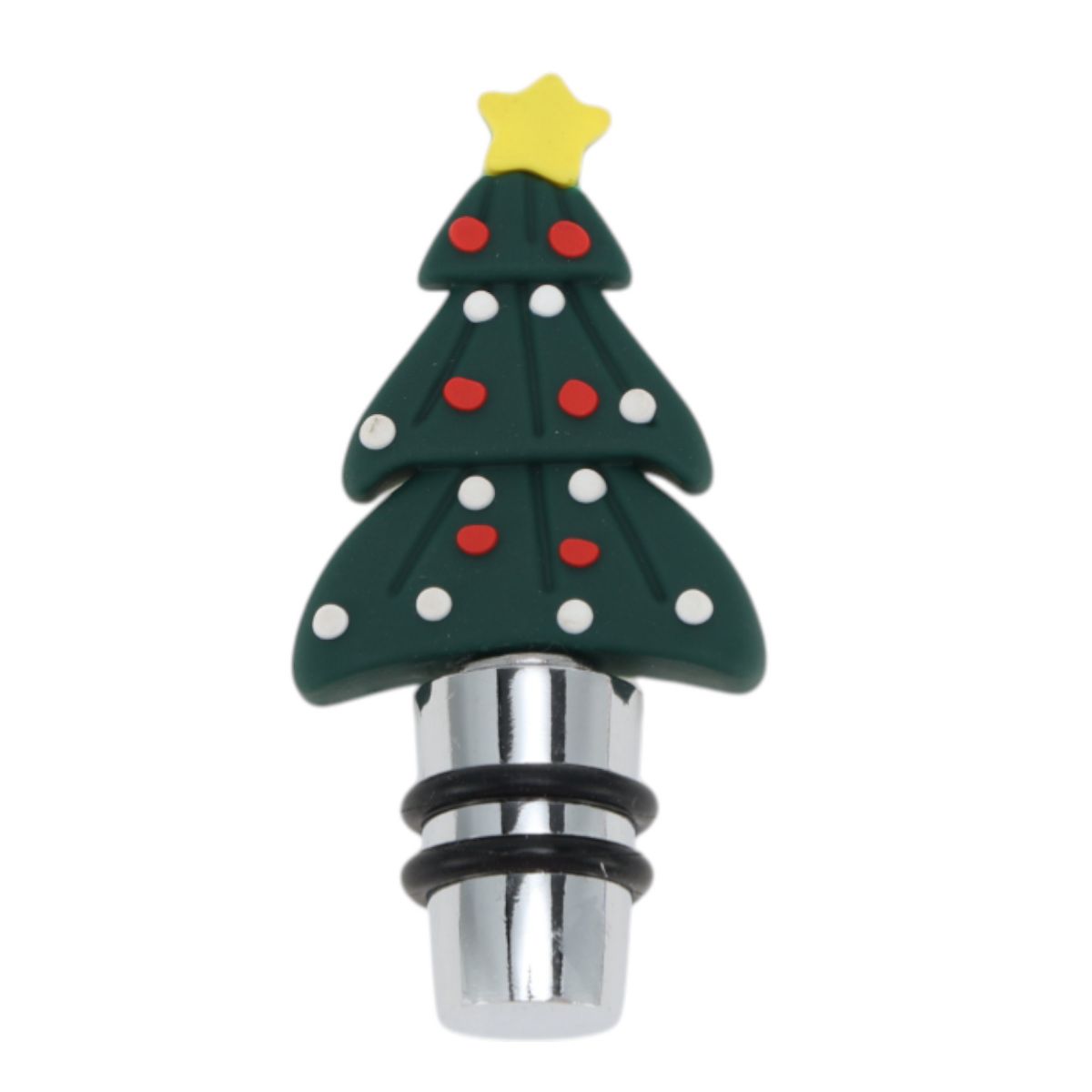 Unique Bargains Two-Wire Short Christmas Tree Stopper Aluminum Alloy TPE Green Black Silver Tone 1 Pc - thumbnail 7