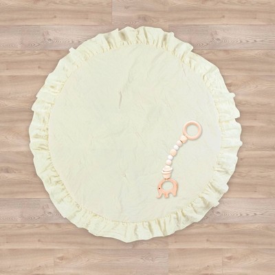 Lush Décor Baby Round Ruffle Play Mat - Ivory