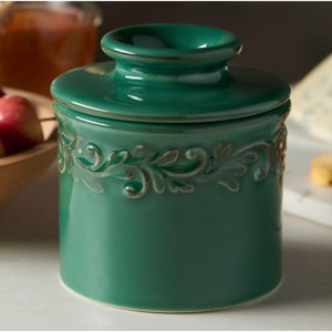 Emerald Green Antique Butter Bell Crock - 1 of 4