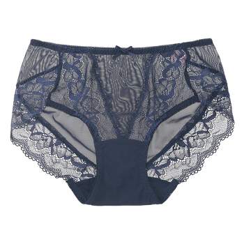 Agnes Orinda Women's Lace Trim High Rise Solid Brief Stretchy Underwear ...