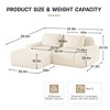 82" Modern L-Shaped Modular Sectional Sofa for Living Room,Flannelette Fabric,Oversized 2-Seater Couch,boneless sofa - 3 of 4