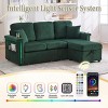 L-Shaped Sofa Couch Modern Convertible with Storage Ottoman USB Ports Cup Holders for Living Room 76.38in - 3irtyhousy - 3 of 4