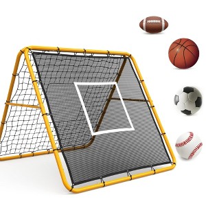 Adjustable Multi-Sport Rebounder Net for Soccer, Baseball, Volleyball and Softball, Training Net for Passing, Throwing, and Ball Control - 1 of 4