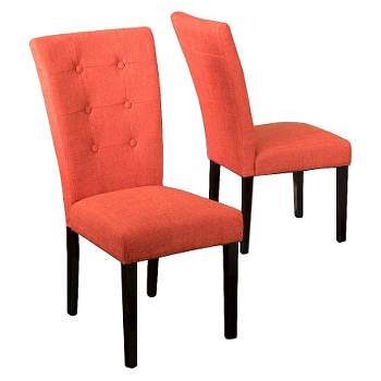 Set of 2 Angelina Dining Chair Deep Orange - Christopher Knight Home